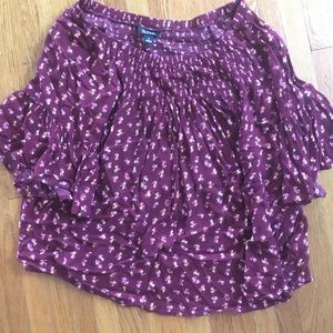 Cute Flower Off the Shoulder Floral Shirt